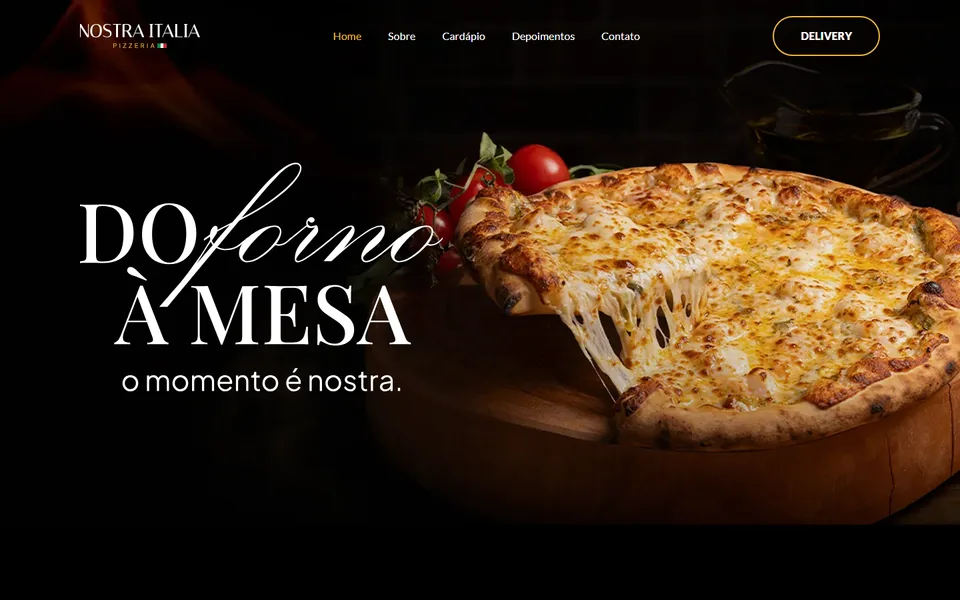 Captura da página inicial do site Nostra Italia